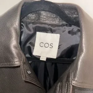 COS | Jackets & Coats | Cos Collared Grainedleather Jacket Nwot